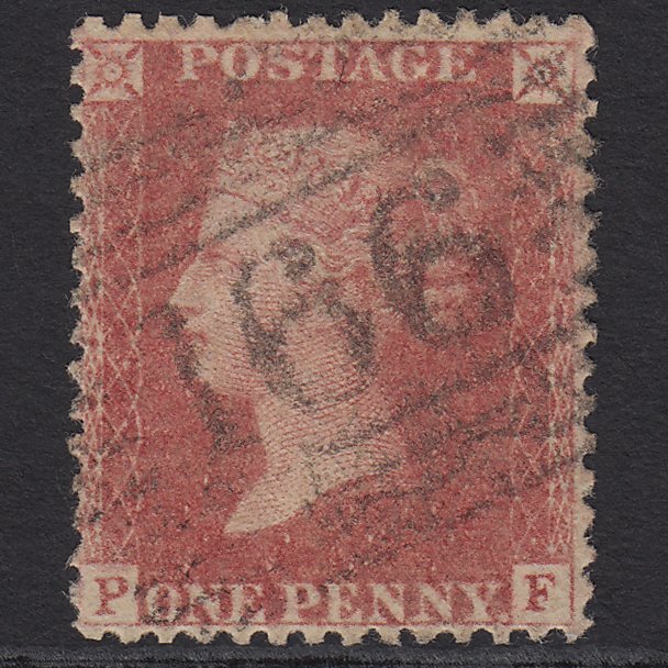 GB QV 1857 1d Rose-red Plate R17 SG40-C10(1) PF FU Grantown 166