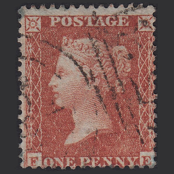 GB QV 1855 1d Red-brown (Plate 2) SG24-C3(1) FE FU Bath 53