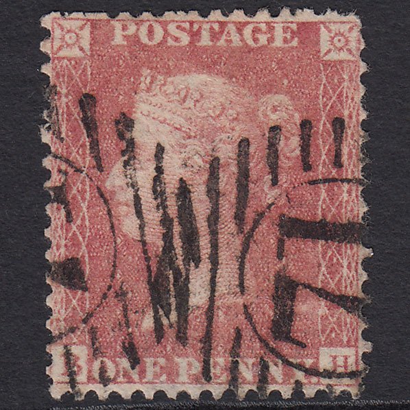 GB QV 1857 1d Pale Rose (Plate 56) SG39-C10(3) BH GU London D&S 71
