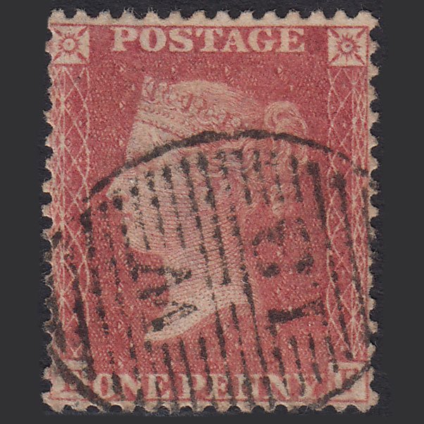 GB QV 1857 1d Rose-red (Plate 52) SG40-C10(1) EF GU London D&S W13