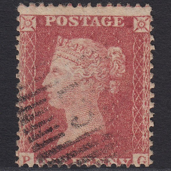 GB QV 1857 1d Rose-red (Plate 57) SG40-C10(1) PG FU Scotland Misperf