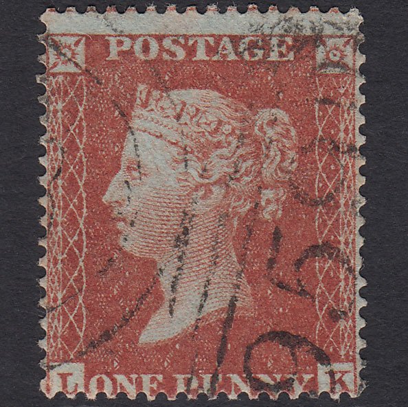 GB QV 1855 1d Red-brown (Plate 3) SG21-C4(1) LK VFU Clifton 959 Misperf