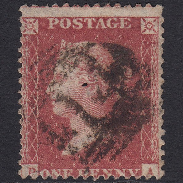 GB QV 1857 1d Rose-red (Plate 47) SG40-C10(1) PA GU Misperf