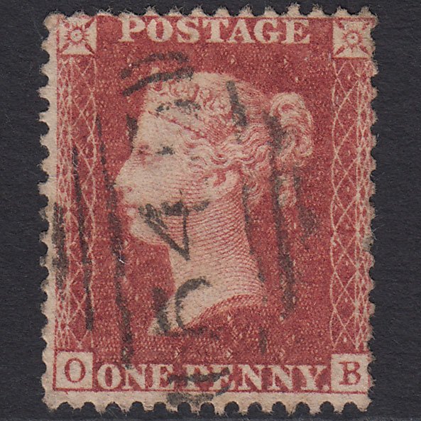 GB QV 1857 1d Rose-red (Plate 44) SG40-C10(1) OB FU Newcastle 545