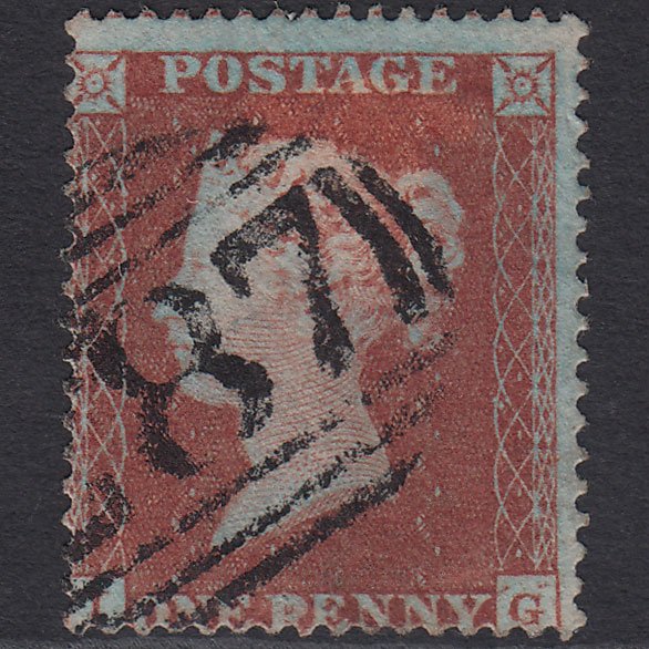 GB QV 1854 1d Red-brown (Plate 179) SG17-C1(1) IG GU Eye 287 Misperf