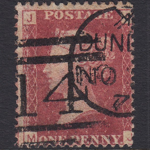 GB QV 1864 1d Lake-red (Plate 136) SG44-G1(2) MJ FU Dundee 114 Misperf