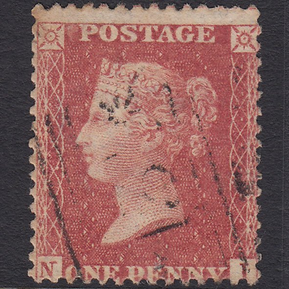 GB QV 1857 1d Rose-red (Plate 52) SG40-C10(1) NI GU Edinburgh 131
