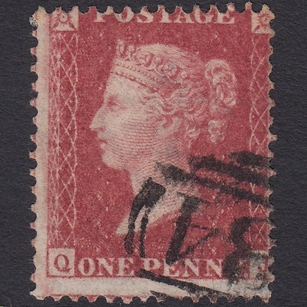 GB QV 1857 1d Rose-red (Plate 59) SG40-C10(1) QJ FU Misperf