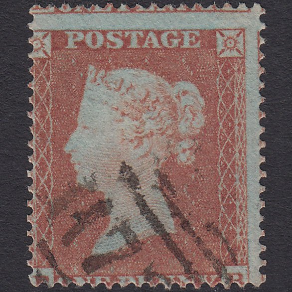 GB QV 1854 1d Red-brown (Plate 180) SG17-C1(1) FB FU Misperf