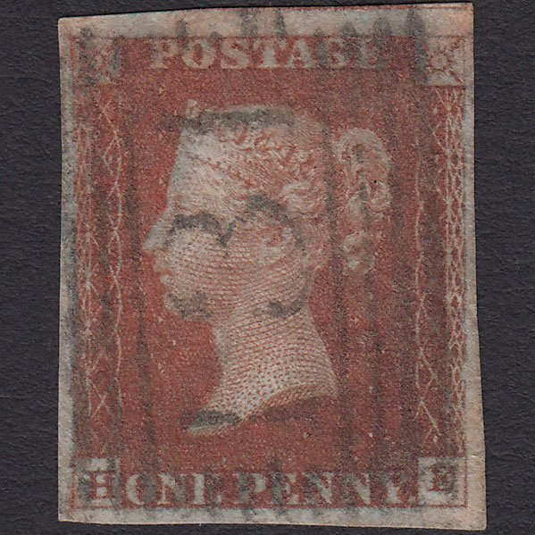 GB QV 1841 1d Red-brown (Plate 61) SG8-B1(1) HE GU 4 Margins Edinburgh 131