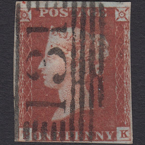 GB QV 1841 1d Red-brown (Plate 69) SG8-B1(1) PK FU nr 4M Edinburgh 131