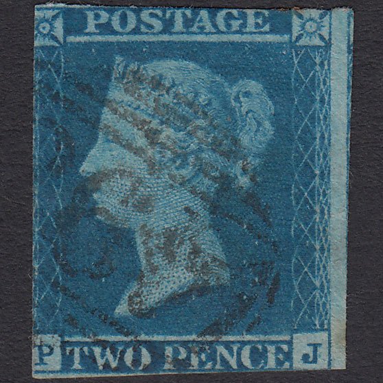 GB QV 1841 2d Blue (Plate 3) SG14-E1(2) PJ GU Manchester 498