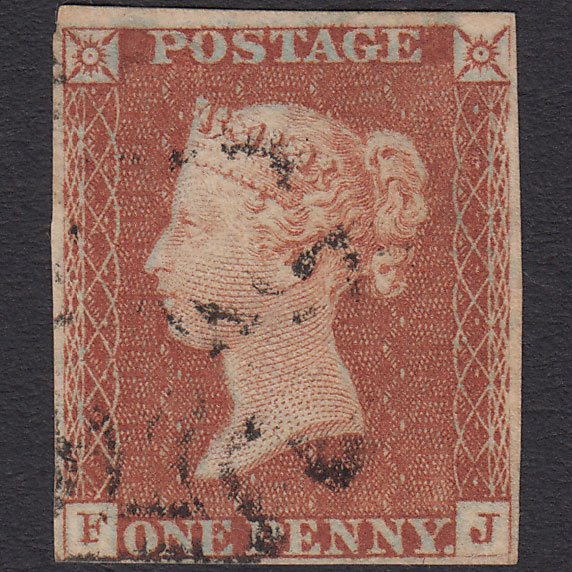 GB QV 1841 1d Red-brown (Plate 27) SG8-B1(1) Ivory Head FJ FU 4 Margins MX