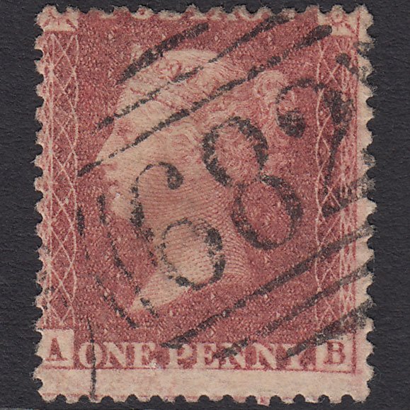 GB QV 1857 1d (Plate 60) SG41-C10(4) AB FU Missing Imprimatur ST Leonards 682