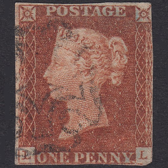 GB QV 1841 1d Red-Brown Plate 15 SG8-B1(1) LL GU Maltese Cross