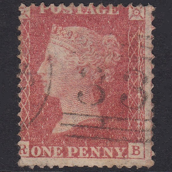 GB QV 1857 1d Pale Rose Plate 52 SG39-C10(3) RB GU Scotland Light Cancel