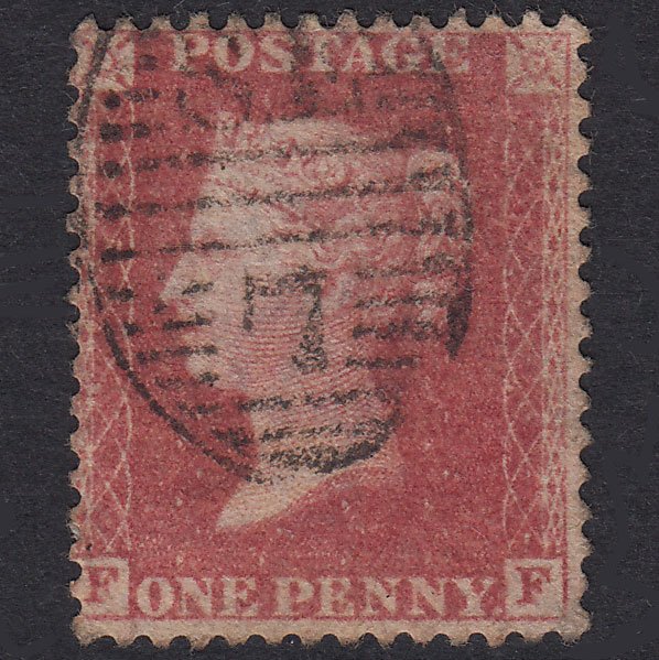 GB QV 1857 1d Rose-Red Plate 60 SG40-C10(1) FF FU London D&S Se7