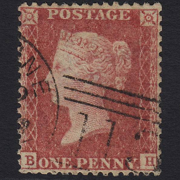 GB QV 1857 1d Rose-red (Plate 59) SG40-C10(1) BH GU Dunfermline 113