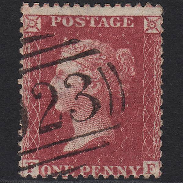 GB QV 1857 1d Deep Rose-red (Plate 52) SG41-C10(4) FF GU