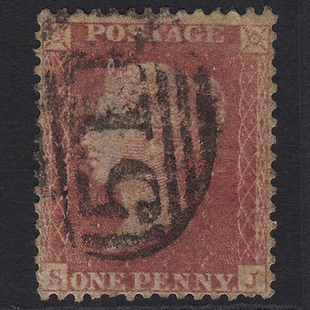 GB QV 1857 1d Rose-red (Plate 42) SG40-C10(1) SJ GU Market Harborough 511