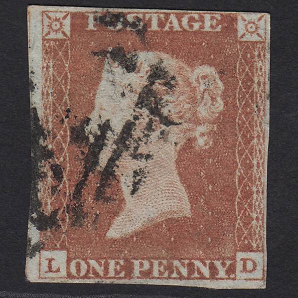 GB QV 1841 1d Red-brown (Plate 46) SG8-B1(1) LD GU 4 Margins