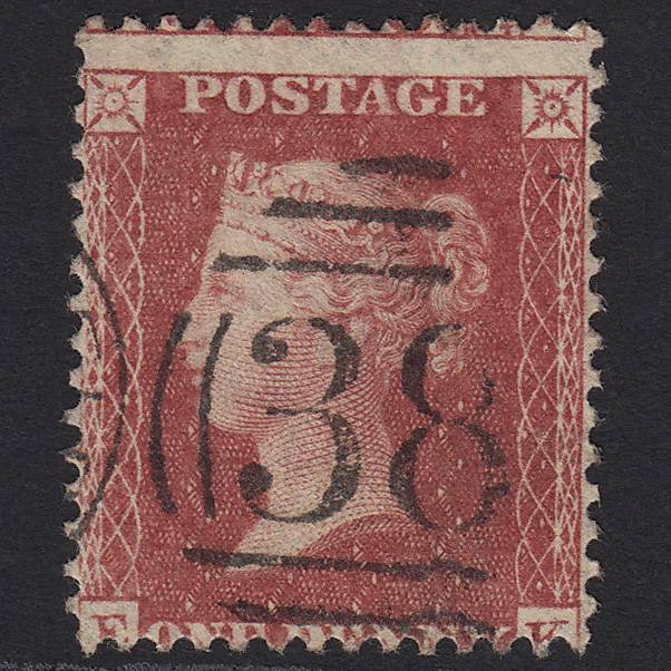 GB QV 1857 1d Rose-red (Plate 52) SG40-C10(1) EK FU