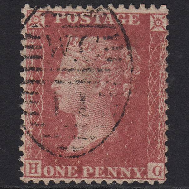 GB QV 1857 1d (Plate 55) SG40-C10(1) HG FU Missing Imprimatur London D&S WC11