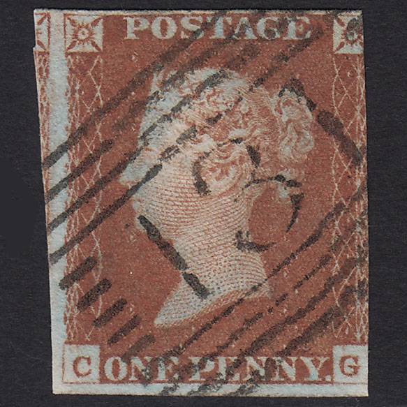 GB QV 1841 1d Red-brown (Plate 62) SG8-B1(1) CG FU Edinburgh 131