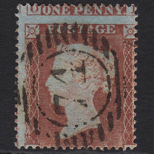 GB QV 1854 1d (Plate 172) SG17-C1(1) PL FU London D&S 74 Large Misperf