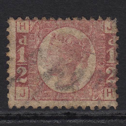 GB QV 1870 1/2d Rose (Plate 10) SG49-G4 JH G Unused