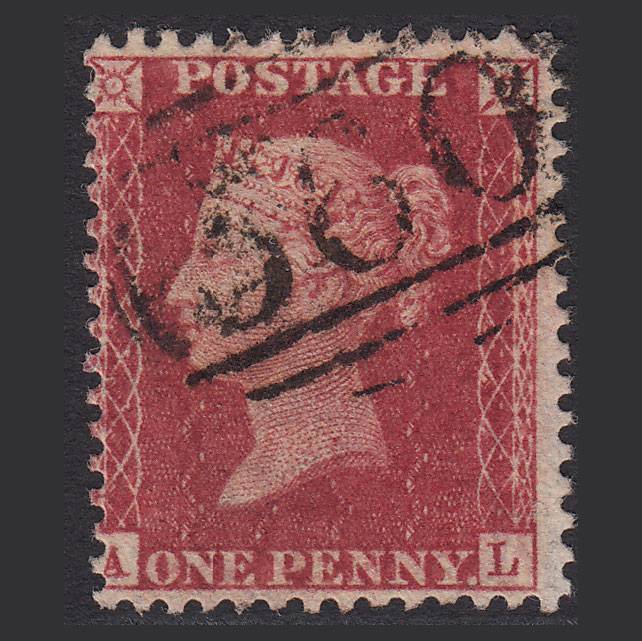GB QV 1857 1d Rose-red (Plate 55) SG40-C10(1) AL FU Missing Imprimatur