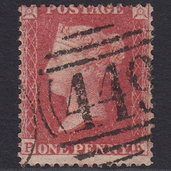 GB QV 1857 1d Rose-red (Plate 44) SG40-C10(1) PK GU Leicester 449