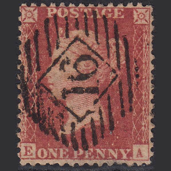 GB QV 1857 1d Rose-red (Plate 43) SG40-C10(1) EA GU London IS 16