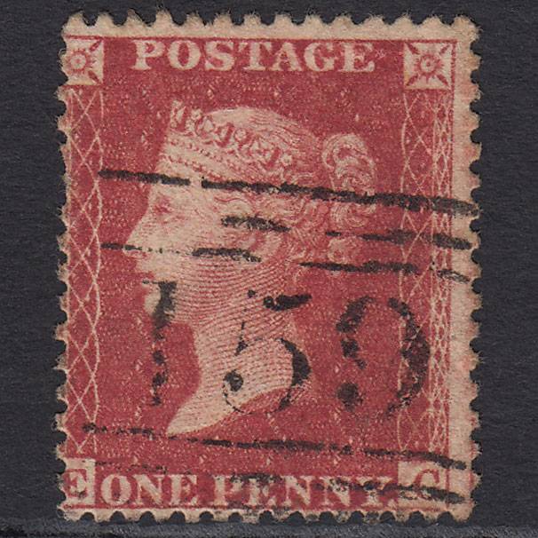 GB QV 1857 1d Deep Rose-red (Plate 60) SG41-C10(4) EC GU Glasgow 159