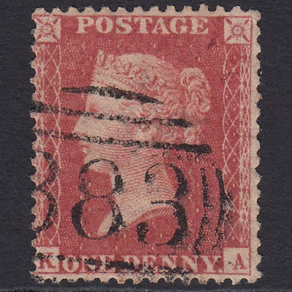 GB QV 1857 1d Rose-red (Plate 44) SG40-C10(1) KA FU Hull 383