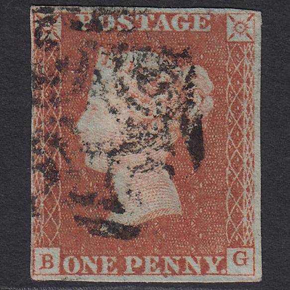 GB QV 1841 1d Red-brown (Plate 19) SG8-B1(1) BG GU nr 4 Margins MX