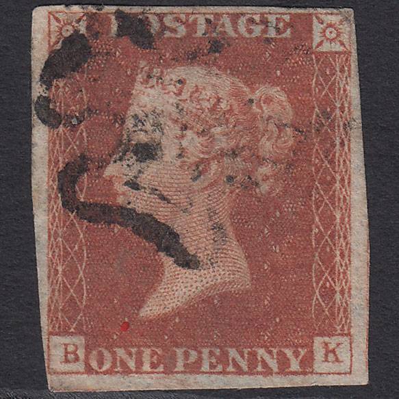 GB QV 1841 1d Red-brown (Plate 20) SG8-B1(1) BK GU 4 Margins Maltese Cross