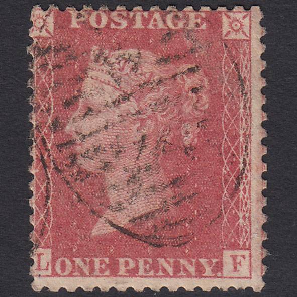 GB QV 1857 1d (Plate 67) SG40-C10(1) LF GU London D&S Cancel Misperf