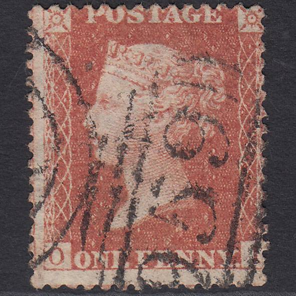 GB QV 1856 1d Red-brown (Plate 24) SG29-C8(1) OI FU Clifton 959 Misperf