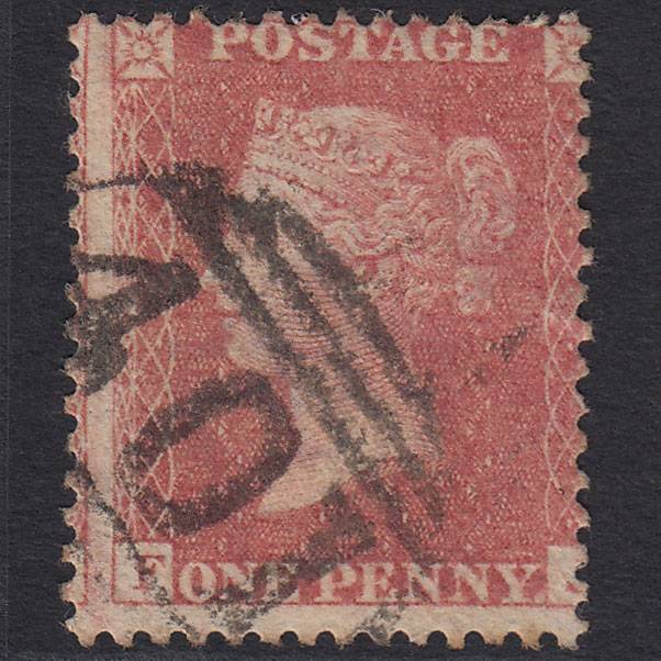 GB QV 1857 1d Pale Rose (Plate 59) SG39-C10(3) FJ GU Ilminster 401 Misperf