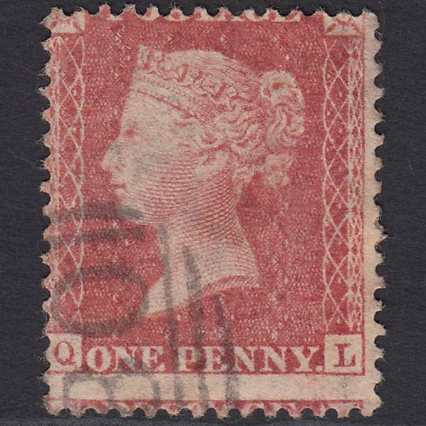 GB QV 1857 1d (Plate 46) SG39-C10(3) QL FU Light Cancel Large Misperf