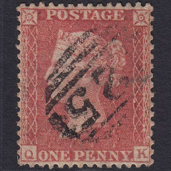 GB QV 1857 1d Rose-red (Plate 46) SG40-C10(1) QK FU Perfect Centring