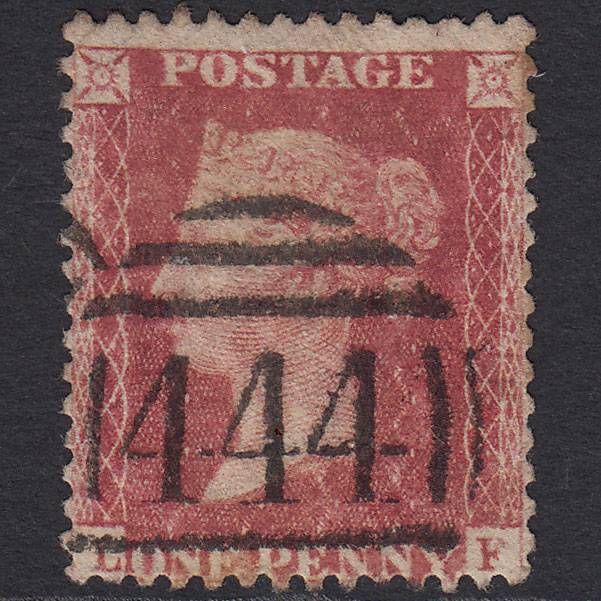 GB QV 1857 1d Rose-red (Plate 60) SG40-C10(1) LF GU Leamington 444 Spoon