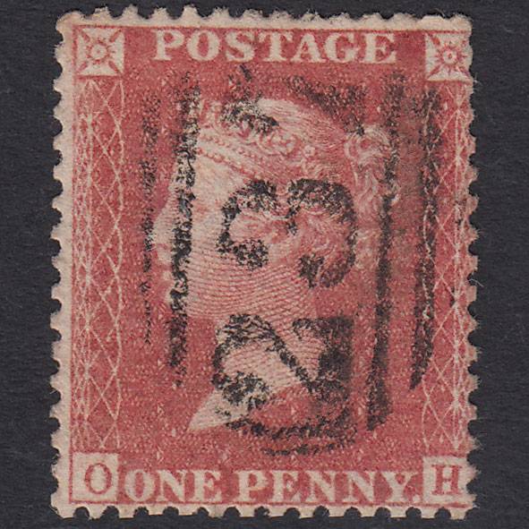 GB QV 1857 1d Rose-red (Plate 43) SG40-C10(1) OH GU Dartmouth 237