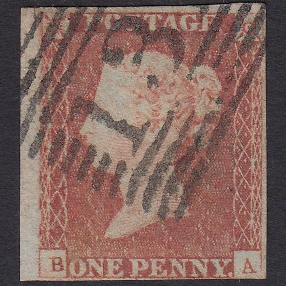 GB QV 1841 1d Red-brown (Plate 81) SG8-B1(1) BA GU nr 4M Edinburgh 131