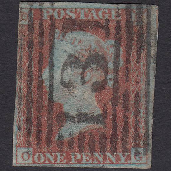 GB QV 1841 1d Very Blued (Plate 113) SG8a-B1(2) OG GU 3m Edinburgh 131