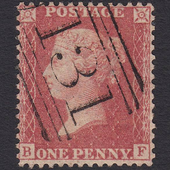GB QV 1857 1d Rose-red (Plate 44) SG40-C10(1) BF FU Edinburgh 131