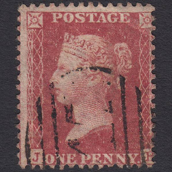 GB QV 1857 1d Rose-red (Plate 46) SG40-C10(1) JB GU Misperf