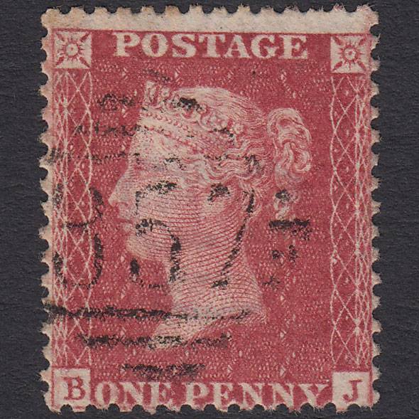 GB QV 1857 1d Rose-red (Plate 55) SG40-C10(1) BJ GU Newry 357