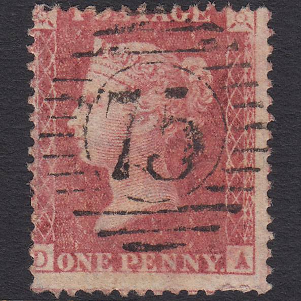 GB QV 1857 1d (Plate 46) SG40-C10(1) DA GU London D&S Cancel Micro Tear